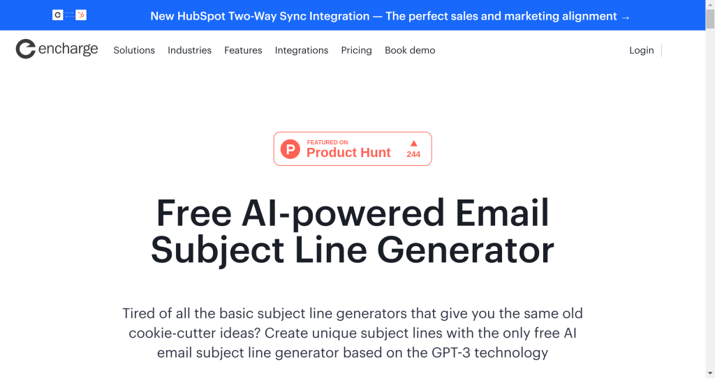 Free AI Email Subject Line Generator by Encharge