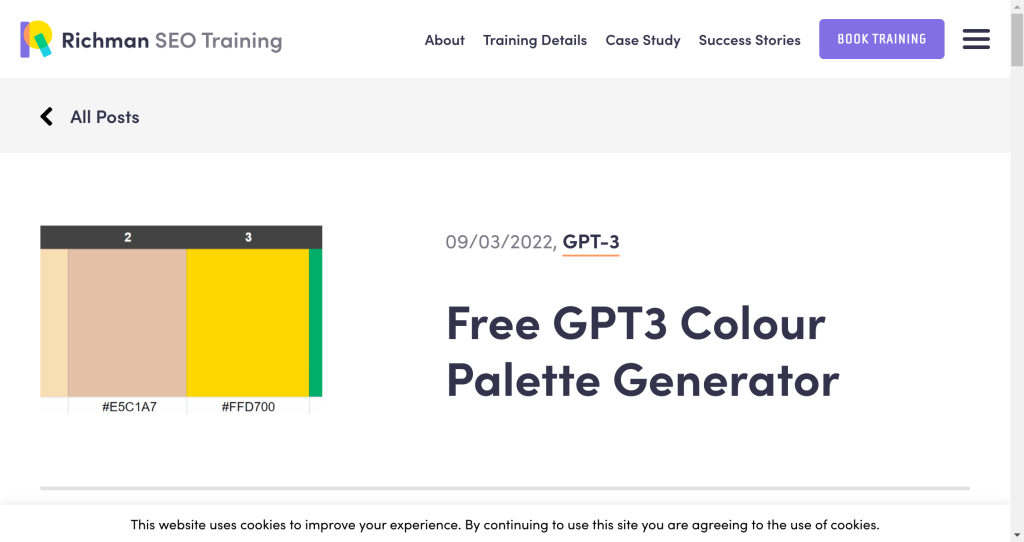 GPT3 Colour Palette Generator