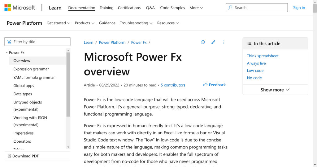 Microsoft Power Fx
