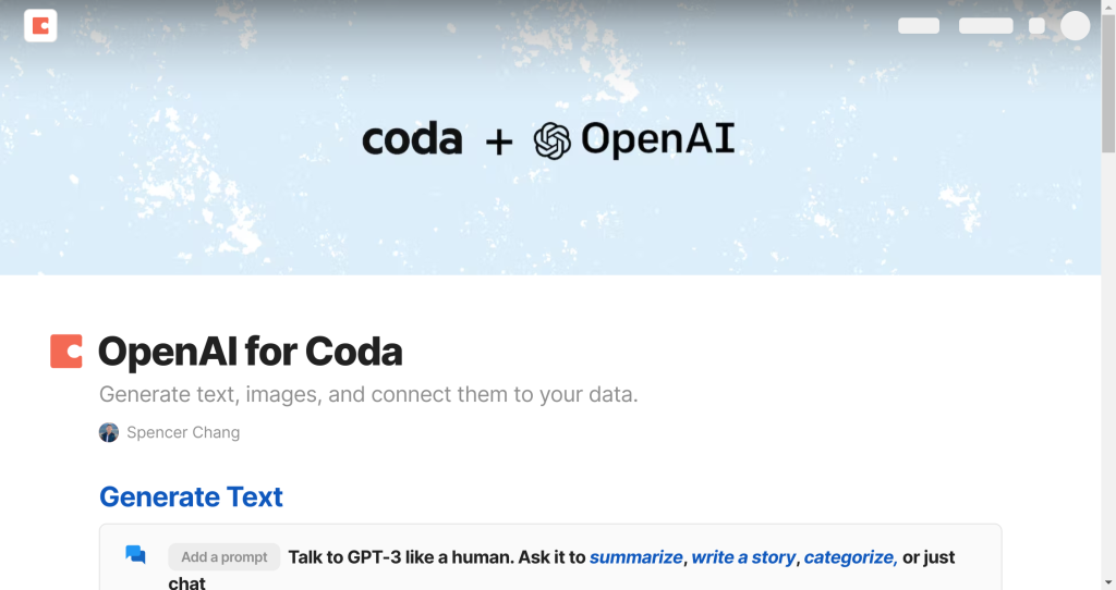 OpenAI for Coda